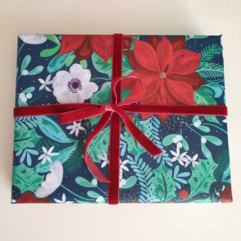 Poinsettia Wrapping Paper, 2 of 8