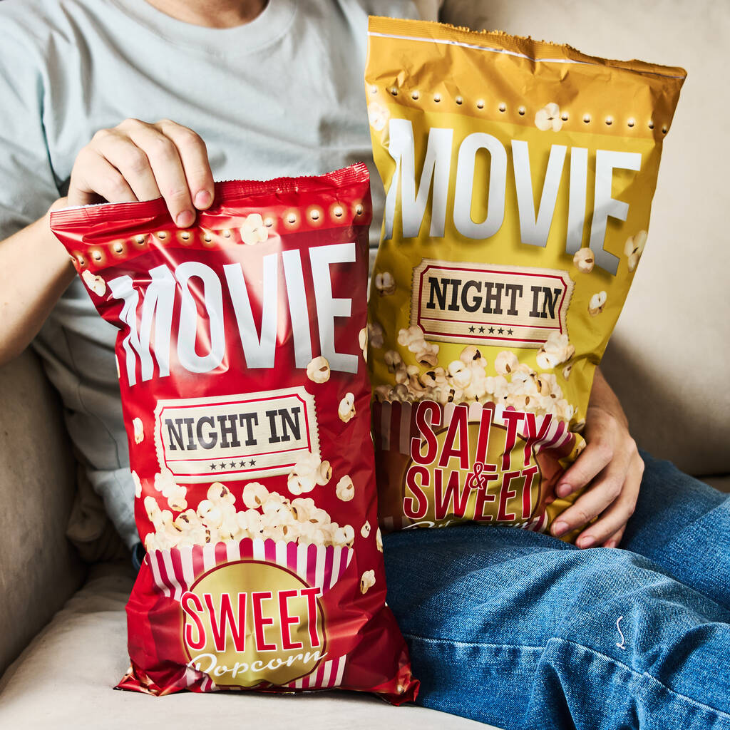 Giant Movie Night Popcorn Bag For Him, 1 of 2