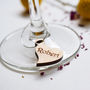 Personalised Five Heart Wine Glass Charms, thumbnail 1 of 4