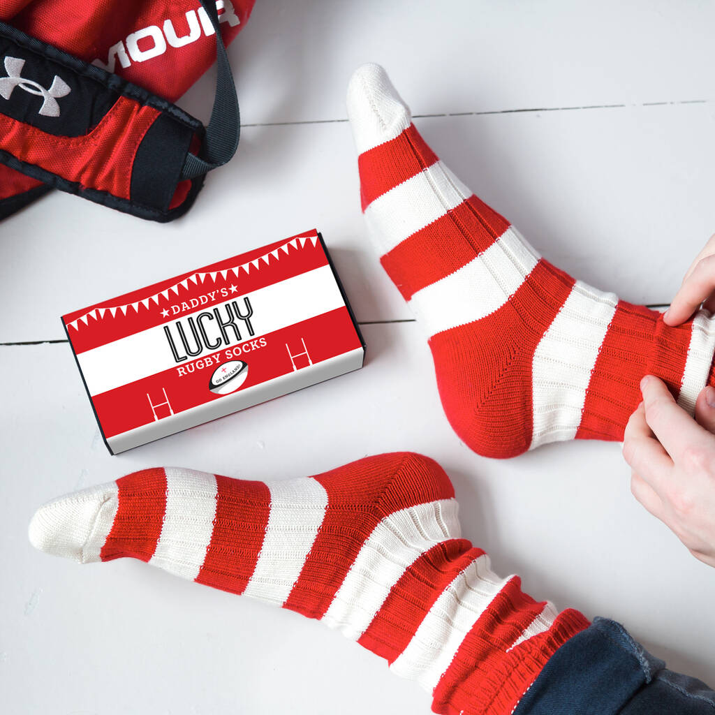 Rugby Supporter's Lucky Socks By Quirky Chocolate