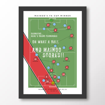 Manchester United Mainoo Fa Cup Final Goal Poster, 7 of 7