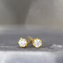 Tiny White Diamond Stud Earrings Silver Or Gold, thumbnail 1 of 12