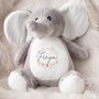 Personalised Soft Elephant Teddy For New Baby, thumbnail 2 of 3