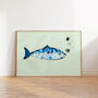 The Big Fish Belfast's Salmon Of Knowledge Illustration Print, thumbnail 1 of 4