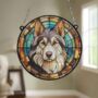 Husky Stained Glass Effect Suncatcher, thumbnail 4 of 5