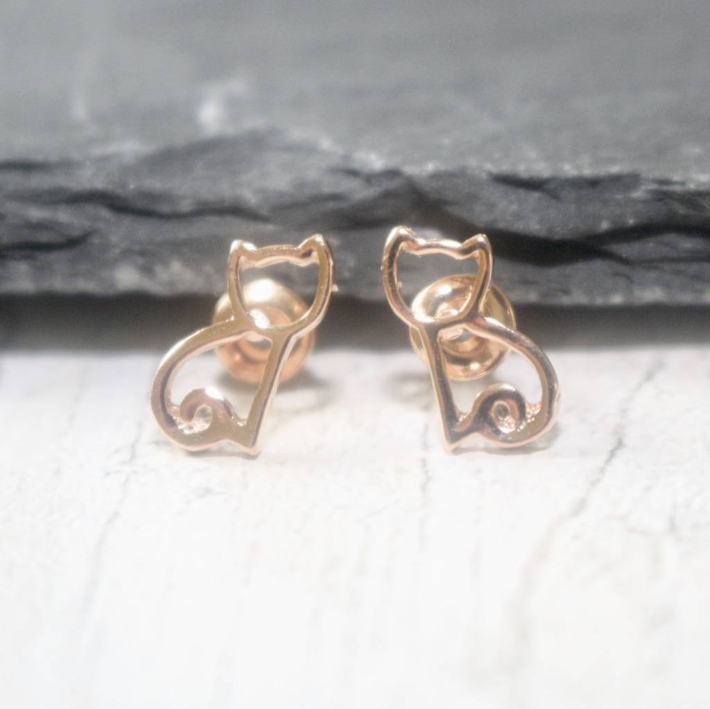 cat earrings by by poppy