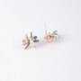 Monaco D’or La Belle Flower Petals Charm Stud Earrings, thumbnail 4 of 4