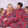 Unisex Kids Brushed Woven Red Check Pyjamas, thumbnail 4 of 4