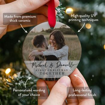 Personalised First Christmas Together Ornament 2025, 2 of 7
