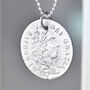 In Memory Of The Good Old Days Sterling Coin Pendant, thumbnail 3 of 4