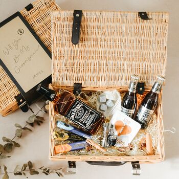 Will You Be My Best Man? Jack Daniels Whiskey Hamper, 3 of 8