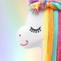 Kid's Christmas Unicorn Wall Hanging Interactive Toy, thumbnail 2 of 6