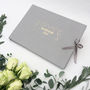 Personalised Grey Cloth Wedding Guest Book, thumbnail 1 of 7
