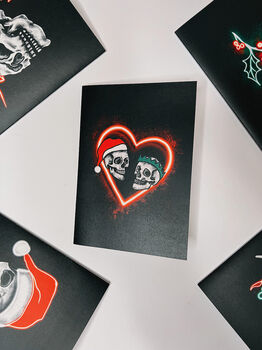 Skull Couple Christmas Card, 3 of 3