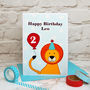 'Lion' Personalised Birthday Card For Children, thumbnail 1 of 4