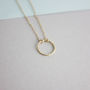 Textured Circle Necklace In 14k Gold Fill, thumbnail 6 of 6