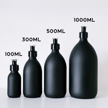 Refillable Matt Black Glass Bottle, 4 of 9