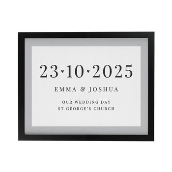 Personalised Special Date Black Poster Frame, 3 of 3