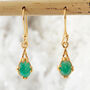 Ruby Gold Plated Silver Antique Drop Earrings, thumbnail 4 of 12