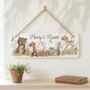 Personalised Woodland Friends Door Sign, Nursery Room Decor, thumbnail 1 of 2