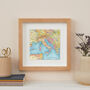Personalised Italy Map Print Wall Art, thumbnail 3 of 5