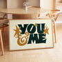 You And Me Print, Couples Wall Art, thumbnail 7 of 8