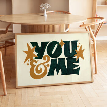You And Me Print, Couples Wall Art, 7 of 8