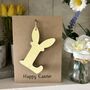 Personalised Easter Bunny Letter Wooden Keepsake Card, thumbnail 5 of 9