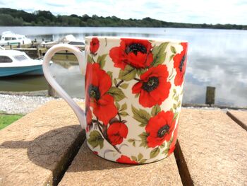 Jumbo Mug In Vibrant Red Poppy Design, 8 of 12