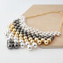 Three Tone Beaded Statement Necklace, thumbnail 3 of 3