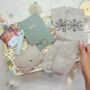 Christmas Gift For Her – Luxury Pink Set With Notebook, Purse, Keyring And Festive Socks, thumbnail 8 of 10