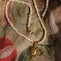 Freshwater Pearl Choker With Hammered Sun Pendant, thumbnail 3 of 7