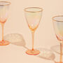 G Decor Set Of Four Lustre Hammered Wine Glasses, thumbnail 7 of 7