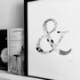 'And Symbol' Linear Illustration Print, thumbnail 1 of 8