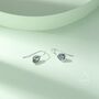 Sterling Silver Mystic Black Cz Droplet Drop Earrings, thumbnail 4 of 10