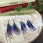 Deep Purple Rainbow Fairy Wing Earrings, thumbnail 3 of 3