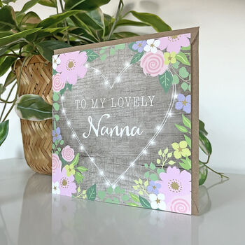 Fairy Lights Heart Nanna Birthday Card, 2 of 2