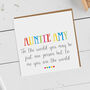 You're The World To Me Aunt Card, thumbnail 1 of 7