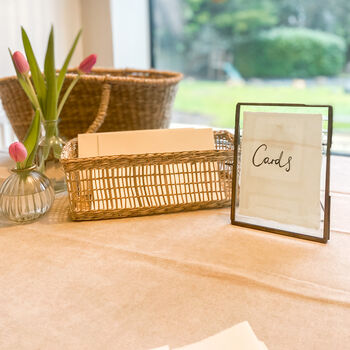 Natural Seagrass Cards Basket For Weddings, 2 of 4
