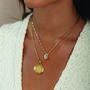 Octagon Gold Coin Necklace In 18 K Gold Plated Sterling Silver, thumbnail 5 of 7