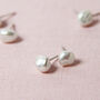Baroque Pearl Silver Stud Earrings, thumbnail 1 of 8