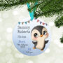 Personalised New Baby 'Penguin' Keepsake Decoration, thumbnail 1 of 2