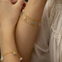 Tranquil Waters Gemstone Stack Charm Bracelet, thumbnail 3 of 8