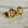 Engraved Bronze Anniversary Cufflinks, thumbnail 2 of 3