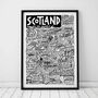 Scotland Landmarks Print, thumbnail 1 of 11