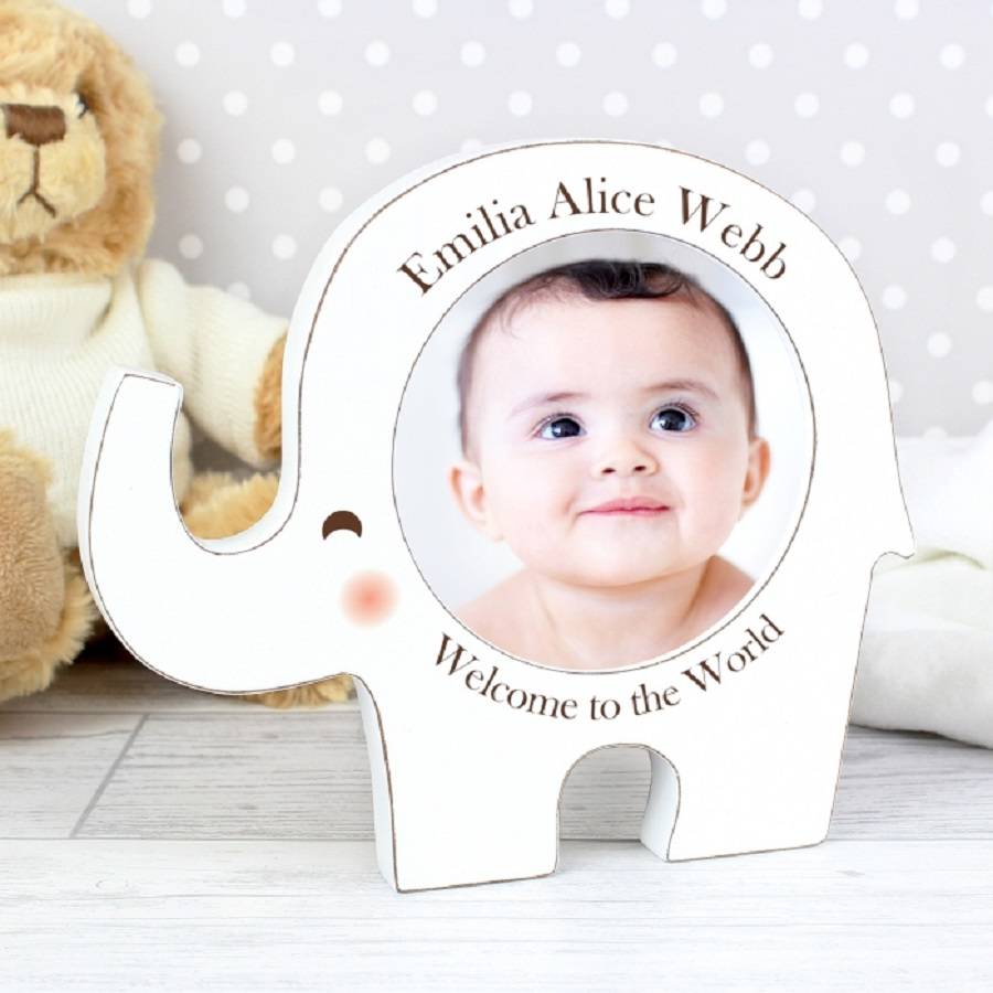 Personalised Baby Elephant Photo Frame By Oli & Zo
