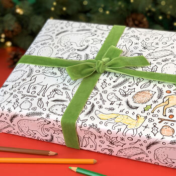 Colouring In Christmas Animals Wrapping Paper, 3 of 12