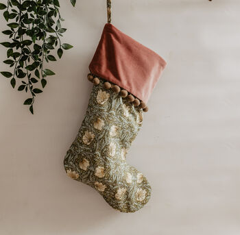 William Morris Pimpernel Christmas Stocking, 3 of 4