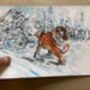Tiger In Snow Print, thumbnail 5 of 5