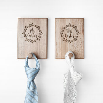 Personalised Couple's Wooden Peg Hook, 4 of 12